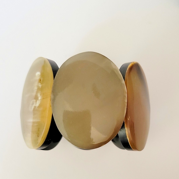 SALE! NEW! Natural Genuine Buffalo Horn Bracelet-Stretch-One Size Fits Most - Picture 7 of 15